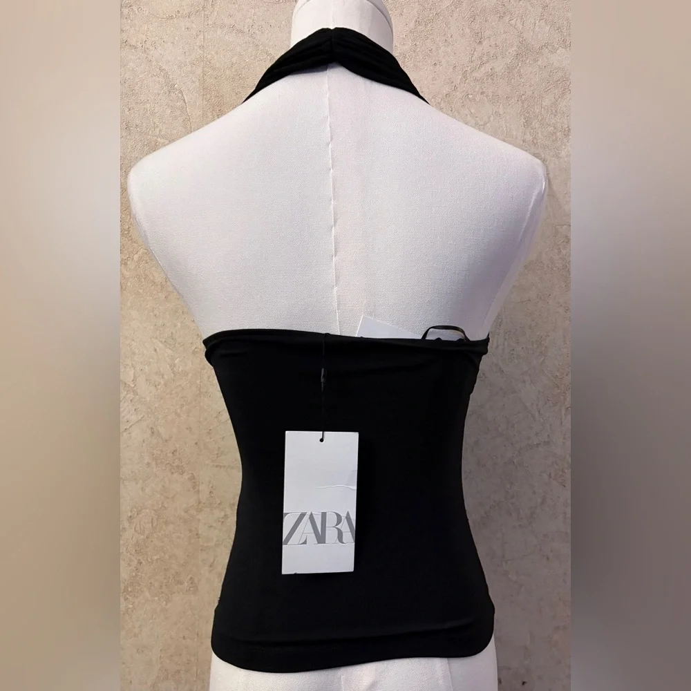 Zara Black Halter Top - Picture 2 of 6